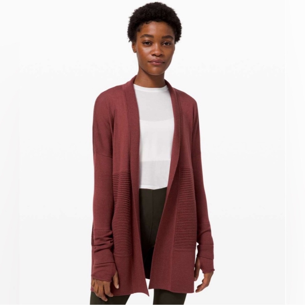 Lululemon Sit in Lotus Wrap II. NEW with tags. Maroon color. Size 10